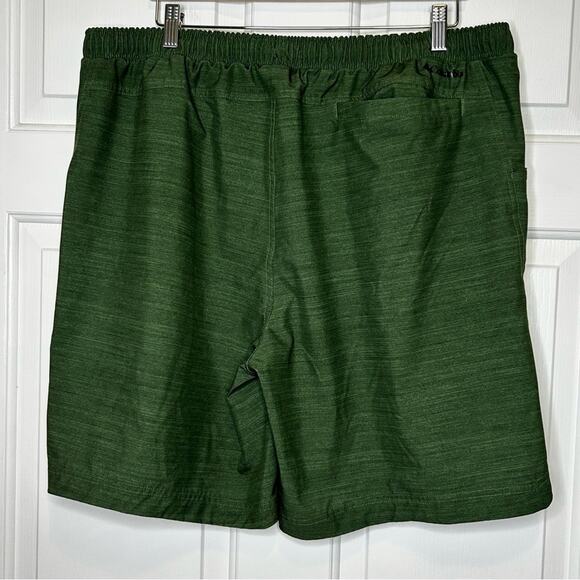Columbia Green‎ Heathered Shorts Mens Elastic Waist Drawstring XL - Picture 2 of 5
